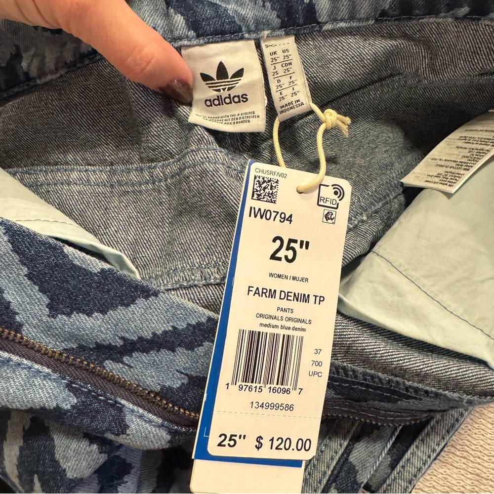 ADIDAS X FARM RIO DENIM TRACK PANT - Picture 6 of 9